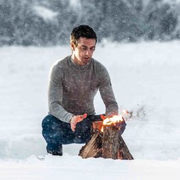 SIX2 Tricou de ciclism cu mânecă lungă - TS3 MERINOS - gri