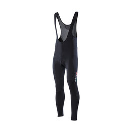 SIX2 Pantaloni de ciclism lungi cu bretele - SLP WINTER - negru