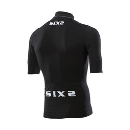 SIX2 Tricou de ciclism cu mânecă scurtă - BIKE3 CHROMO - negru