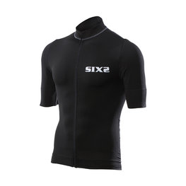 SIX2 Tricou de ciclism cu mânecă scurtă - BIKE3 CHROMO - negru