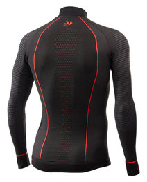 SIX2 Tricou de ciclism cu mânecă lungă - TS3 W CU - roșu/negru