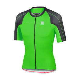 SPORTFUL Tricou de ciclism cu mânecă scurtă - BODYFIT SPEEDSKIN - verde/negru