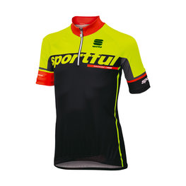 SPORTFUL Tricou de ciclism cu mânecă scurtă - SC TEAM KIDS - galben/negru