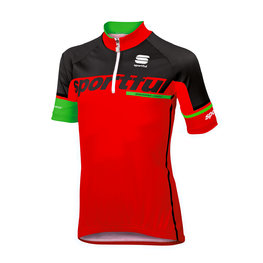 SPORTFUL Tricou de ciclism cu mânecă scurtă - SC TEAM KIDS - negru/roșu