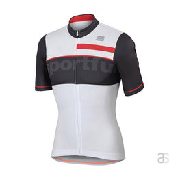 SPORTFUL Tricou de ciclism cu mânecă scurtă - SQUADRA CORSE - roșu/alb/gri