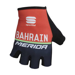 SPORTFUL Mănuși de ciclism fără degete - BAHRAIN MERIDA 2017 - negru/roșu