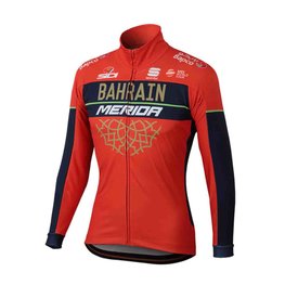 SPORTFUL Tricou de cilism pentru iarnă cu mânecă lungă - B MERIDA 2018 WINTER - albastru/roșu
