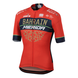 SPORTFUL Tricou de ciclism cu mânecă scurtă - BAHRAIN MERIDA 2018 - albastru/roșu