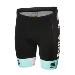 SPORTFUL Pantaloni scurți de ciclism fără bretele - BORA 2020 KIDS - negru/verde