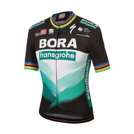 SPORTFUL Tricou de ciclism cu mânecă scurtă - BORA HANSGROHE 2020 - negru/verde/multicolor
