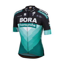 SPORTFUL Tricou de ciclism cu mânecă scurtă - BORA HANSGROHE 2019 - negru/verde