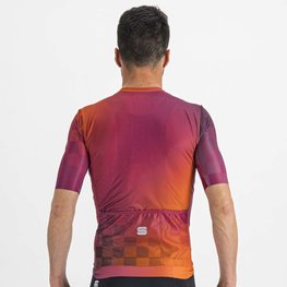 SPORTFUL Tricou de ciclism cu mânecă scurtă - ROCKET - portocaliu/bordo