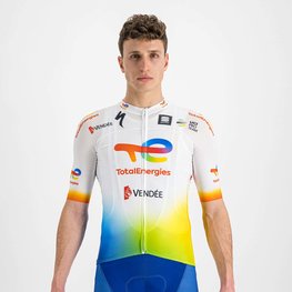 SPORTFUL Tricou de ciclism cu mânecă scurtă - TOTAL ENERGIES 2022 - alb/albastru/portocaliu/galben
