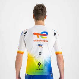 SPORTFUL Tricou de ciclism cu mânecă scurtă - TOTAL ENERGIES 2022 - alb/albastru/portocaliu/galben
