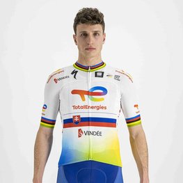 SPORTFUL Tricou de ciclism cu mânecă scurtă - TOTAL ENERGIES 2022 - galben/portocaliu/alb/albastru