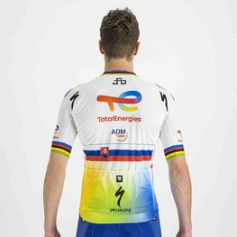 SPORTFUL Tricou de ciclism cu mânecă scurtă - TOTAL ENERGIES 2022 - galben/portocaliu/alb/albastru