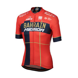 SPORTFUL Tricou de ciclism cu mânecă scurtă - BAHRAIN MERIDA 2019 - roșu/albastru