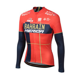 SPORTFUL Tricou de cilism pentru iarnă cu mânecă lungă - B. MERIDA 2019 WNT - albastru/roșu
