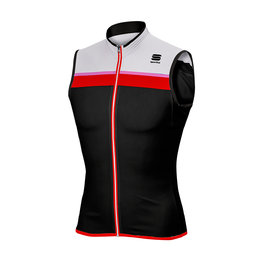 SPORTFUL Tricoul de ciclism fără mâneci - PISTA - negru/alb/roșu
