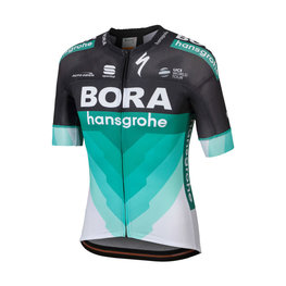 SPORTFUL Tricou de ciclism cu mânecă scurtă - BORA HANSGROHE 2018 - alb/verde/negru