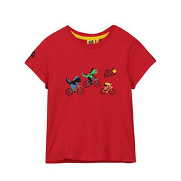 Tricou de ciclism cu mânecă scurtă - KIDS - roșu