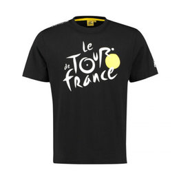 TDF Tricou de ciclism cu mânecă scurtă - - black - negru