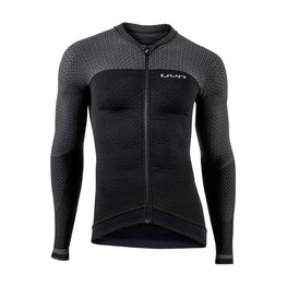 UYN Tricou de cilism pentru iarnă cu mânecă lungă - BIKING ALPHA - negru/gri