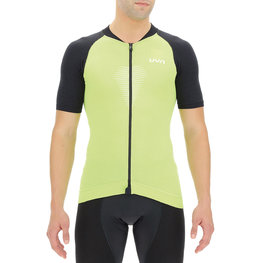 UYN Tricou de ciclism cu mânecă scurtă - BIKING GRANFONDO - negru/verde