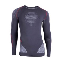 UYN Tricou de ciclism cu mânecă lungă - EVOLUTYON - alb/gri