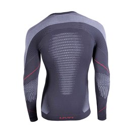 UYN Tricou de ciclism cu mânecă lungă - EVOLUTYON - alb/gri