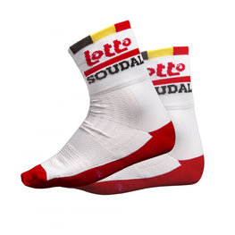 Șosete clasice de ciclism - LOTTO SOUDAL 2019 - alb/multicolor