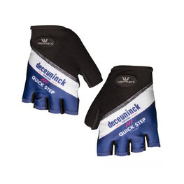 Mănuși de ciclism fără degete - QUICKSTEP 2019 - alb/albastru/negru