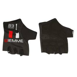 Mănuși de ciclism fără degete - STRAPS - alb/negru/roșu