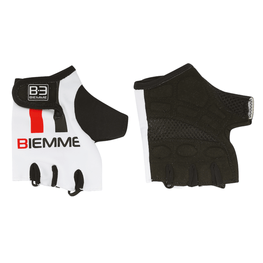 Mănuși de ciclism fără degete - STRAPS - roșu/alb/negru