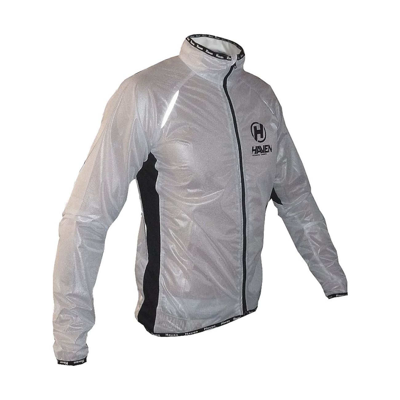 HAVEN Jachetă rezistentă la vânt de ciclism - ULTRALIGHT - alb/negru unisex M