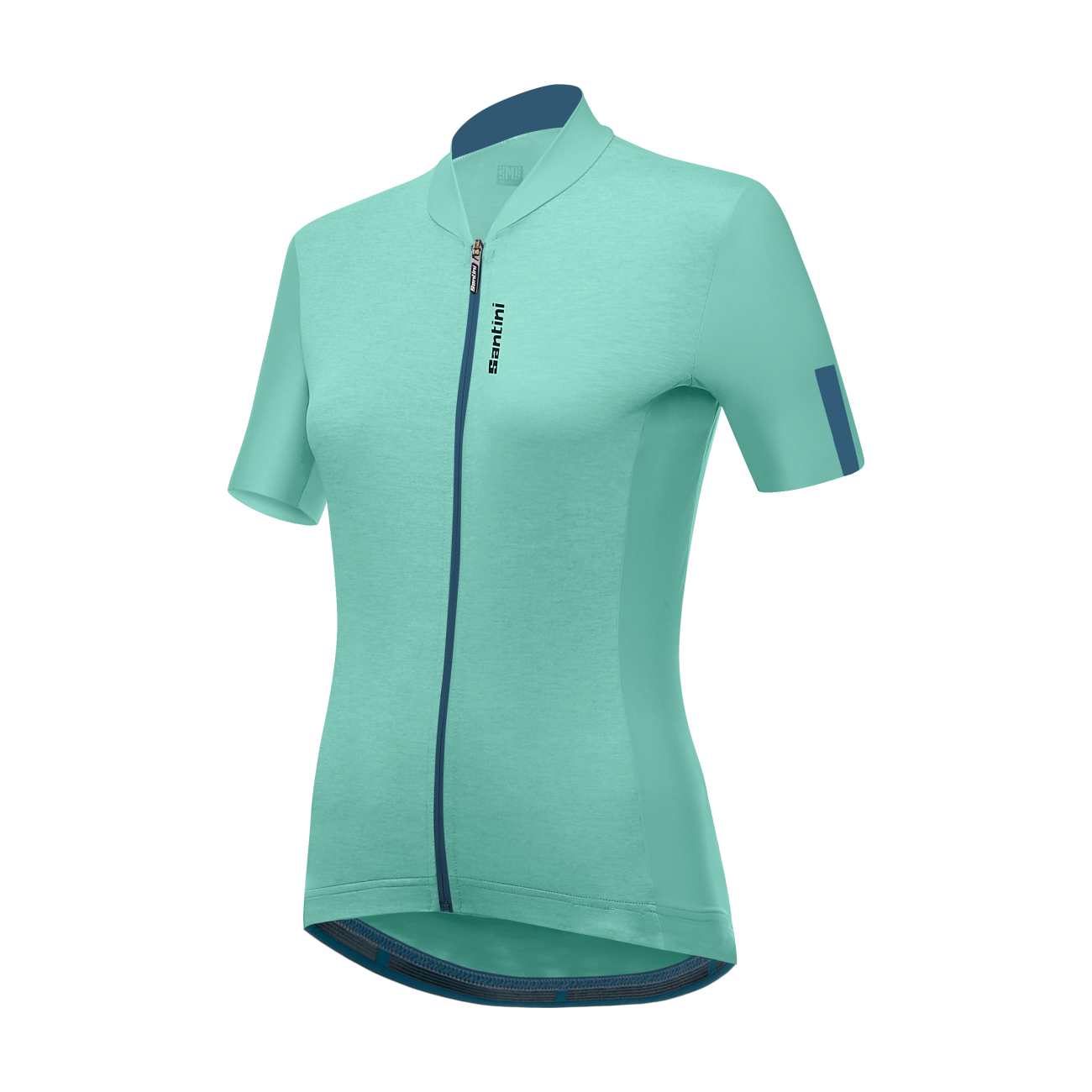 SANTINI Tricou de ciclism cu mânecă scurtă - GRAVEL - albastru female XL