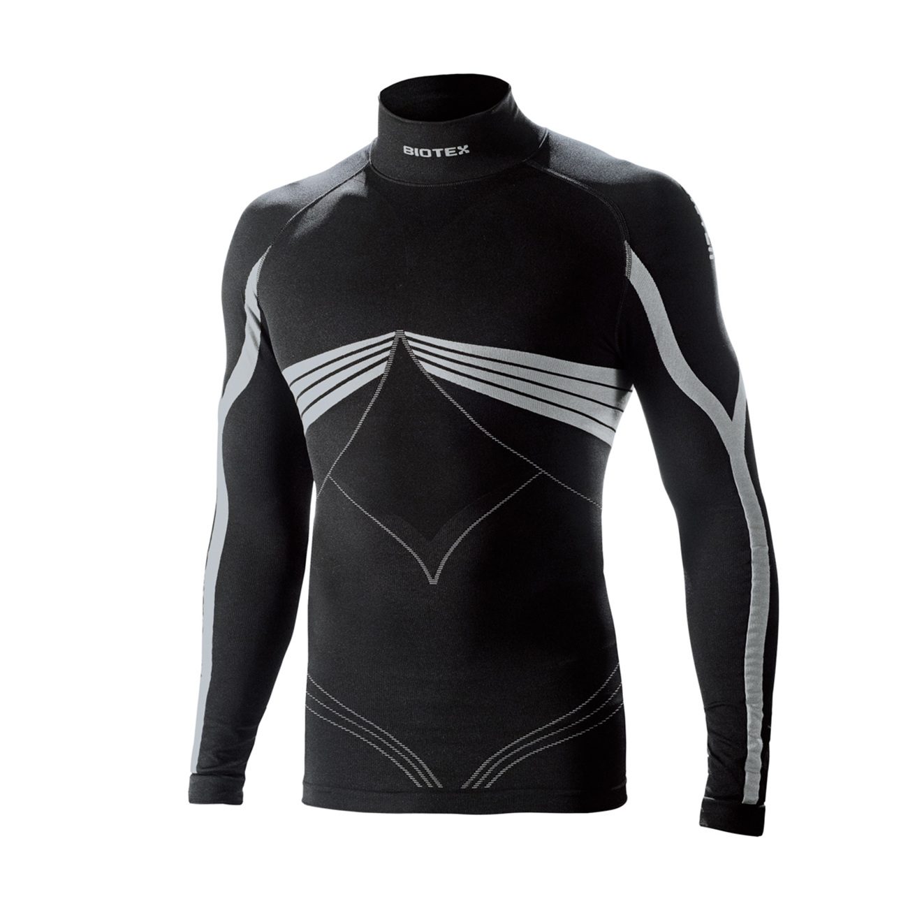 Biotex 5 COMPRESSIONS tricou - black unisex/ negru/gri XS-S