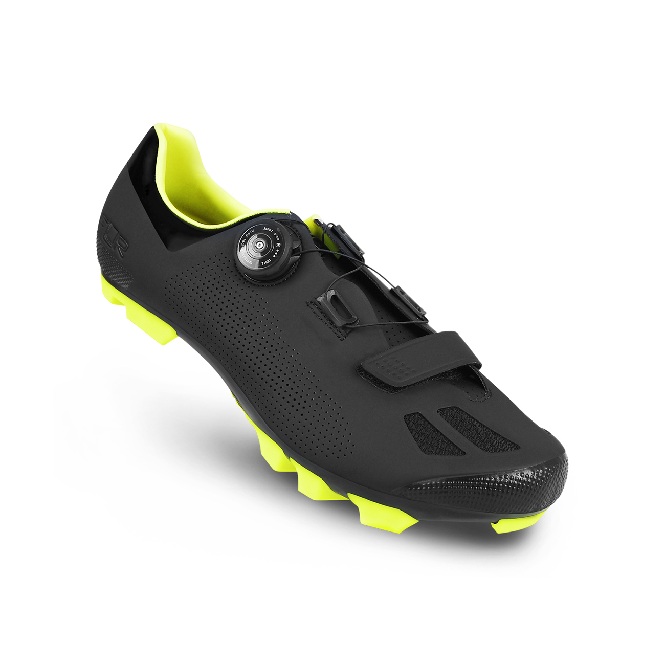 FLR F-70 MTB pantofi de ciclism - black/neon yellow unisex negru/galben 41