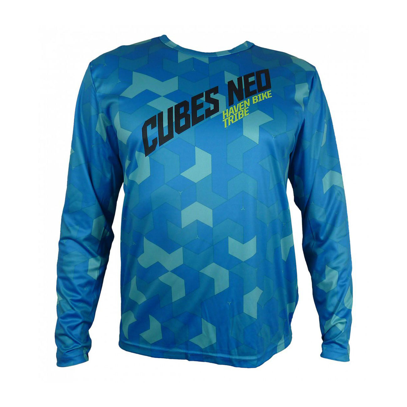 HAVEN CUBES NEO LONG MTB tricou - blue/green male albastru 2XL