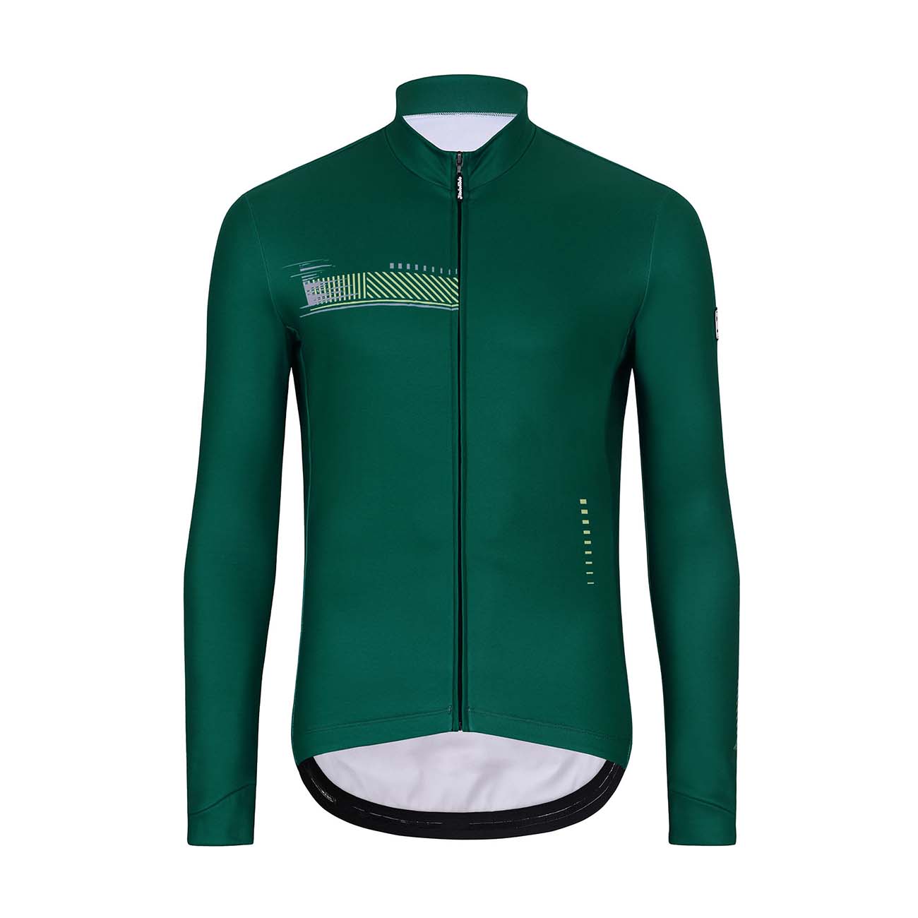 HOLOKOLO Tricou de cilism pentru iarnă cu mânecă lungă - VIBES verde male XS