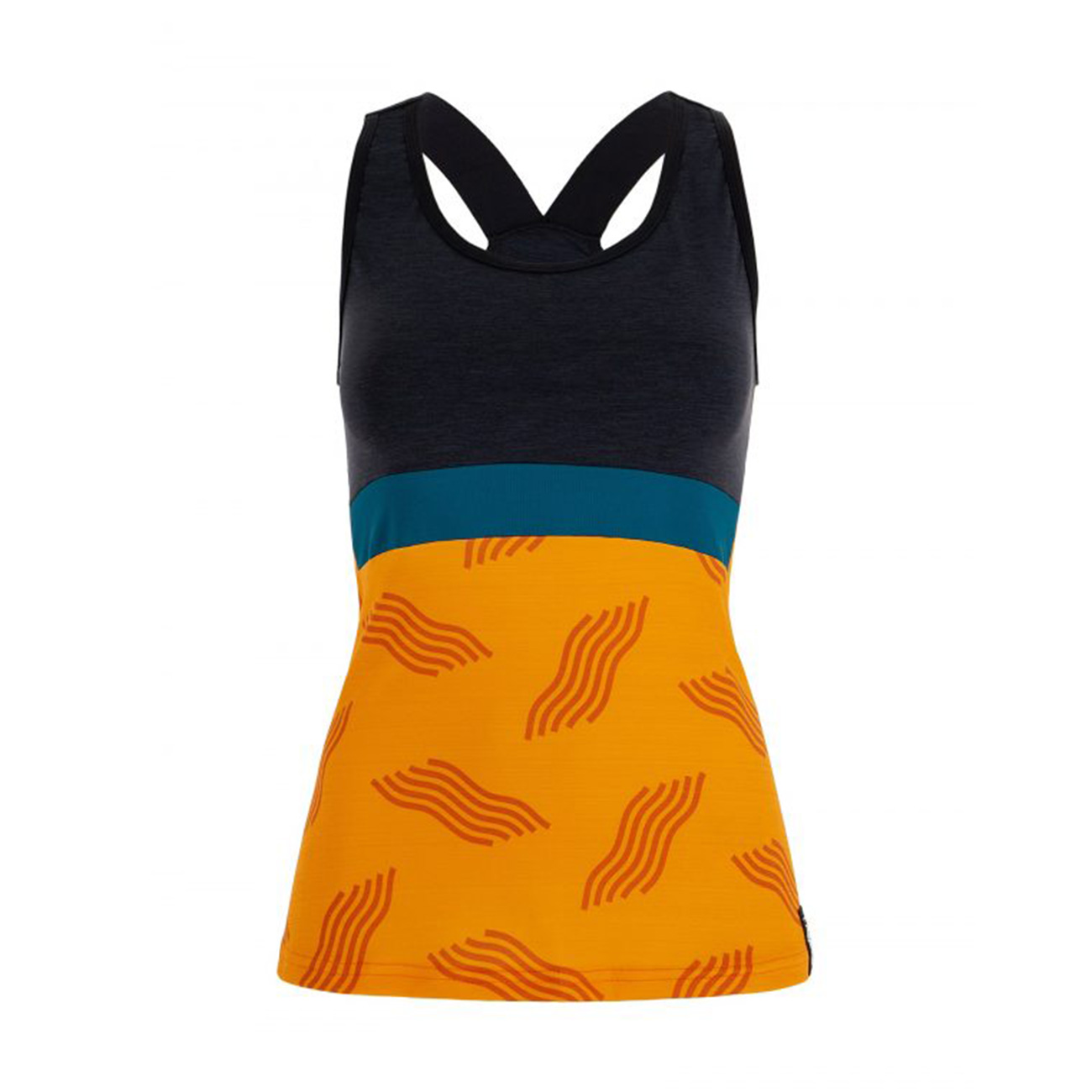 Santini SCIA DUNE LADY top - tuscany yellow negru/portocaliu M