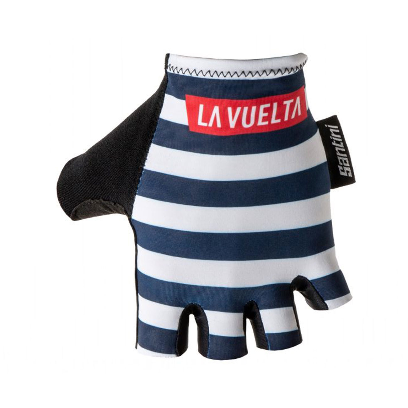 Santini LA VUELTA 2018 mănuși - MALAGA unisex alb/albastru/negru M