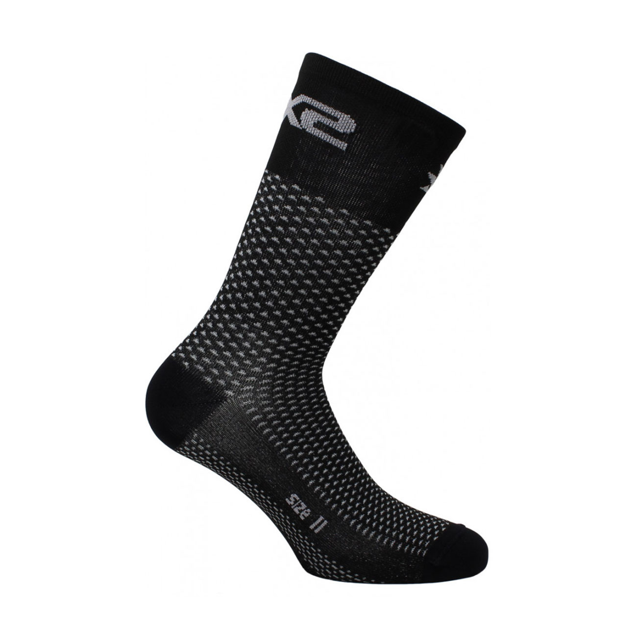 Six2 SHORT LOGO șosete - black carbon/black unisex gri/negru 44-47