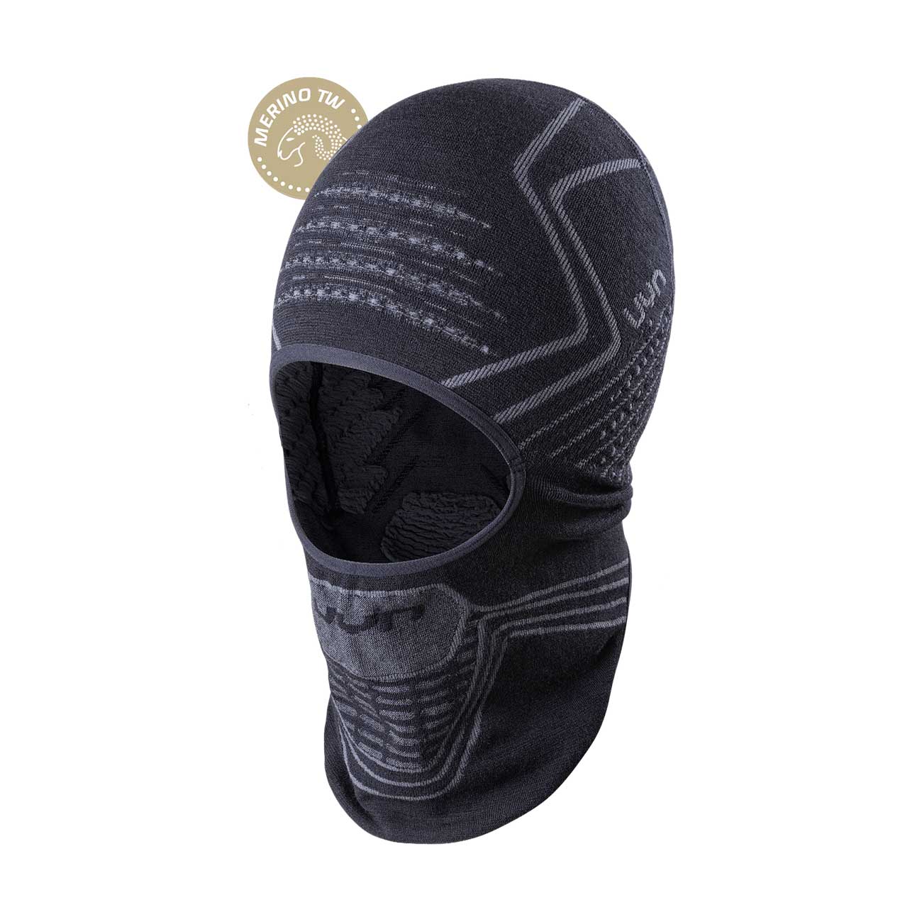 UYN FUSYON MERINO cagulă - black/anthracite male negru/gri UNI